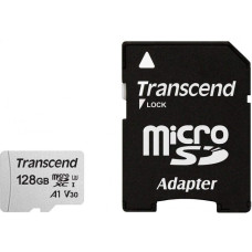 Transcend 128 GB microSDXC UHS-I U3 300S + SD Adapter TS128GUSD300S-A