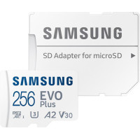 Samsung 256 GB microSDXC Class 10 UHS-I U3 EVO Plus + SD Adapter (MB-MC256SA)