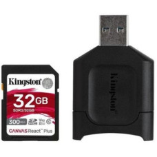 Kingston 32 GB SDHC class 10 UHS-II U3 Canvas React Plus + USB card reader MLPR2/32GB
