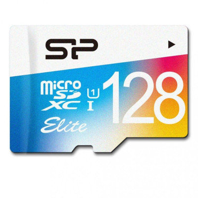 Silicon Power 128 GB microSDXC UHS-I Elite + SD adapter SP128GBSTXBU1V10-SP
