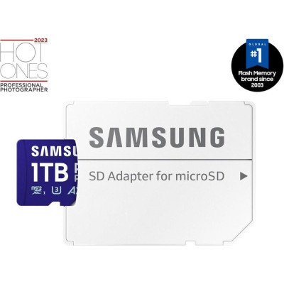 Samsung 1 TB MicroSDXC UHS-I Class 10 PRO Plus + Adapter (MB-MD1T0SA)