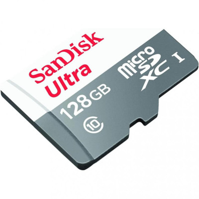 SanDisk 128 GB microSDHC UHS-I Ultra + SD adapter SDSQUNR-128G-GN3MA