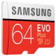 Samsung 64 GB microSDXC Class 10 UHS-I EVO Plus + SD Adapter MB-MC64HA