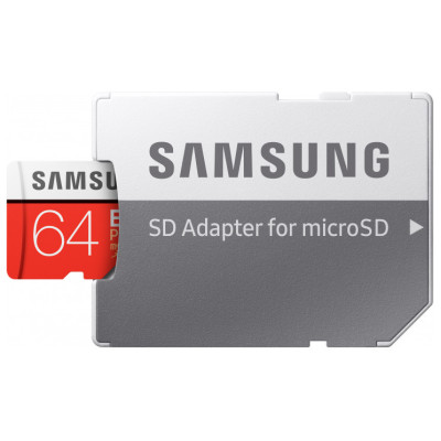 Samsung 64 GB microSDXC Class 10 UHS-I EVO Plus + SD Adapter MB-MC64HA