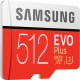 Samsung 512 GB microSDXC Class 10 UHS-I U3 EVO Plus + SD Adapter MB-MC512HA