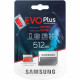 Samsung 512 GB microSDXC Class 10 UHS-I U3 EVO Plus + SD Adapter MB-MC512HA