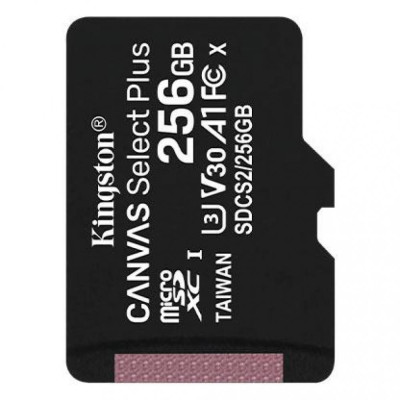 Kingston 256 GB microSDXC Class 10 UHS-I U3 Canvas Select Plus SDCS2/256GBSP