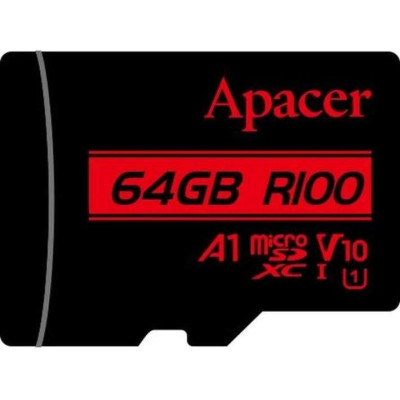 Apacer 64 GB MicroSDHC UHS-I Class 10 + SD adapter (AP64GMCSX10UB-R)