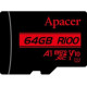 Apacer 64 GB MicroSDHC UHS-I Class 10 + SD adapter (AP64GMCSX10UB-R)