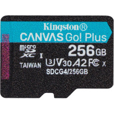Kingston 256 GB microSDXC Canvas Go! Plus UHS-I U3 V30 A2 Class 10 (SDCG4/256GBSP)