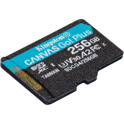 Kingston 256 GB microSDXC Canvas Go! Plus UHS-I U3 V30 A2 Class 10 (SDCG4/256GBSP) Kingston 256 GB microSDXC Canvas Go! Plus UHS-I U3 V30 A2 Class 10 (SDCG4/256GBSP)