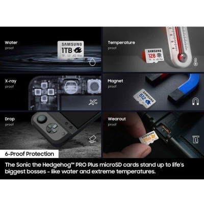 Samsung 256 GB Pro Plus Sonic the Hedgehog UHS-I U3 V30 A2 Class 10 (MB-MD256SA/LC1)