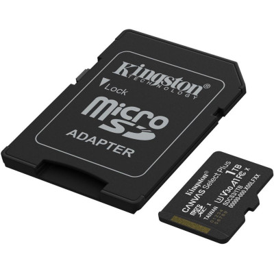 Kingston 1 TB microSDXC Canvas Select Plus Gen3 + SD-adapter SDCS3/1TB