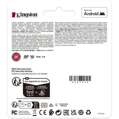 Kingston 1 TB microSDXC Canvas Select Plus Gen3 + SD-adapter SDCS3/1TB