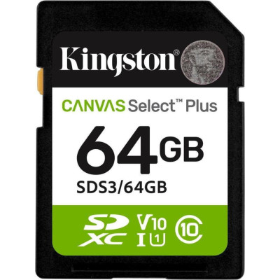 Kingston 64 GB SDXC Canvas Select Plus Gen3 SDS3/64GB