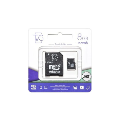 T&G 8 GB microSDHC Class 10 UHS-I (U1) + SD-adapter TG-8GBSD10U1-01