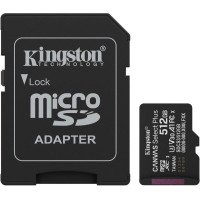 Kingston 512 GB microSDXC Canvas Select Plus Gen3 + SD-Adapter SDCS3/512GB