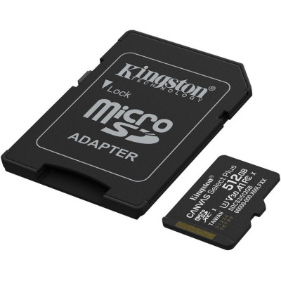 Kingston 512 GB microSDXC Canvas Select Plus Gen3 + SD-Adapter SDCS3/512GB