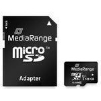 MediaRange 128 GB microSDXC Class 10 UHS-I + SD Adapter MR945