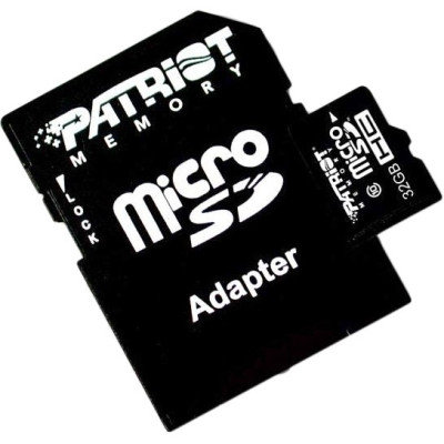 PATRIOT 32 GB microSDHC class 10 + SD Adapter PSF32GMCSDHC10