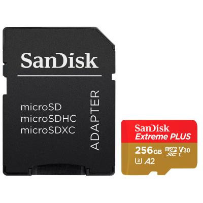 SanDisk Extreme microSDXC 256GB + SD Adapter (SDSQXBD-256G-GN6MA)