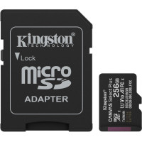 Kingston 256 GB microSDXC Canvas Select Plus Gen3 + SD-adapter SDCS3/256GB