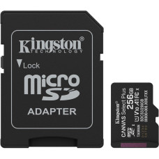 Kingston 256 GB microSDXC Canvas Select Plus Gen3 + SD-adapter SDCS3/256GB