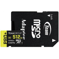 TEAM 256 GB microSDXC Pro+ UHS-I U3 V30 A2 Class 10 + SD-adapter (TPPMSDX256GIA2V3003)
