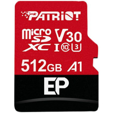 PATRIOT 512 GB microSDXC UHS-I U3 V30 A1 EP + SD adapter PEF512GEP31MCX