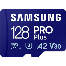 Samsung 128 GB microSDXC Pro Plus UHS-I U3 V30 A2 Class 10 + SD-adapter (MB-MD128SA)