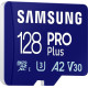 Samsung 128 GB microSDXC Pro Plus UHS-I U3 V30 A2 Class 10 + SD-adapter (MB-MD128SA)