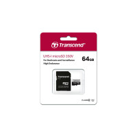 Transcend 64 GB microSDXC UHS-I 350V High Endurance + SD Adapter TS64GUSD350V
