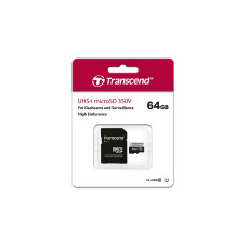 Transcend 64 GB microSDXC UHS-I 350V High Endurance + SD Adapter TS64GUSD350V