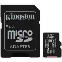 Kingston 512 GB microSDXC Class 10 UHS-I U3 Canvas Select Plus + SD Adapter SDCS2/512GB
