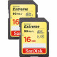SanDisk 2x16 GB SDHC UHS-I U3 Extreme SDSDXNE-016G-GNCI2