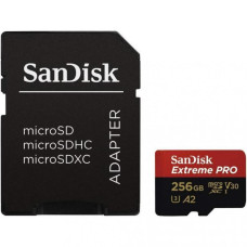 SanDisk 256 GB microSDXC UHS-I U3 Extreme Pro A2 + SD Adapter SDSQXCZ-256G-GN6MA