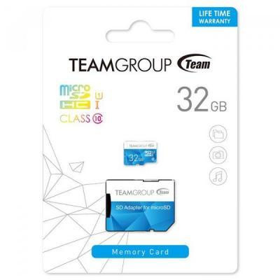 TEAM 32 GB microSDHC UHS-I Color + SD Adapter TCUSDH32GUHS40