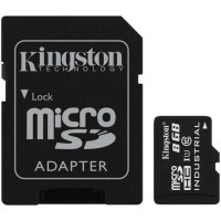 Kingston 8 GB microSDHC Class 10 UHS-I Industrial + SD Adapter SDCIT/8GB