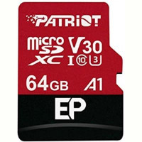 PATRIOT 64 GB microSDXC UHS-I U3 V30 A1 EP + SD adapter PEF64GEP31MCX