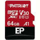 PATRIOT 64 GB microSDXC UHS-I U3 V30 A1 EP + SD adapter PEF64GEP31MCX