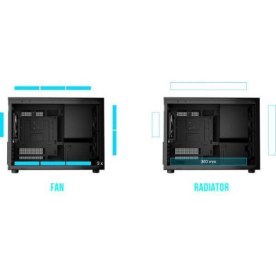 Gamdias ATHENA M4M Tempered Glass Black (4711514503777)