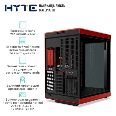 HYTE Y70 Touch Black/Red (CS-HYTE-Y70-BR-L)