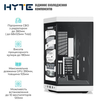 HYTE Y70 Touch Black/White (CS-HYTE-Y70-BW-L)