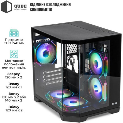 QUBE CRYSTAL ARGB Black (CRYSTAL_GBNU3)