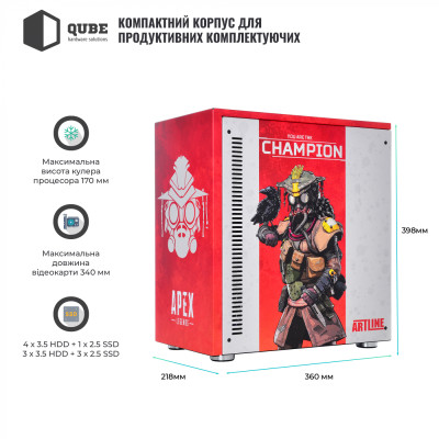 QUBE STYLE Aluminum Black APEX Champion Printed (QBC3M_WBNU3PACS)