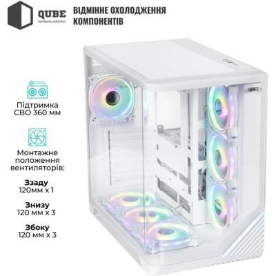 QUBE MIRAGE 7ARGB BTF White (MIRAGE_GWNU3)