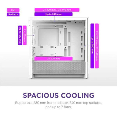 NZXT H3 Flow White (CC-H31FW-01)