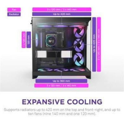 NZXT H9 Flow RGB Black (CM-H92FB-R1)