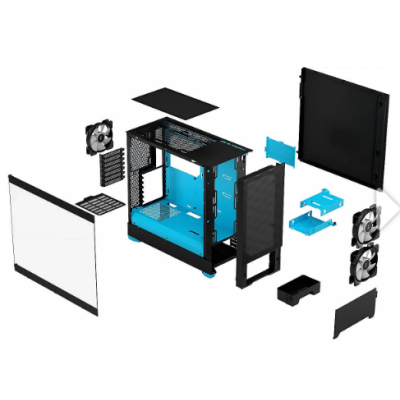 FRACTAL DESIGN Pop Air RGB Cyan Core TG (FD-C-POR1A-02)