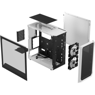 FRACTAL DESIGN Focus 2 RGB White TG ClearTint (FD-C-FOC2A-04)